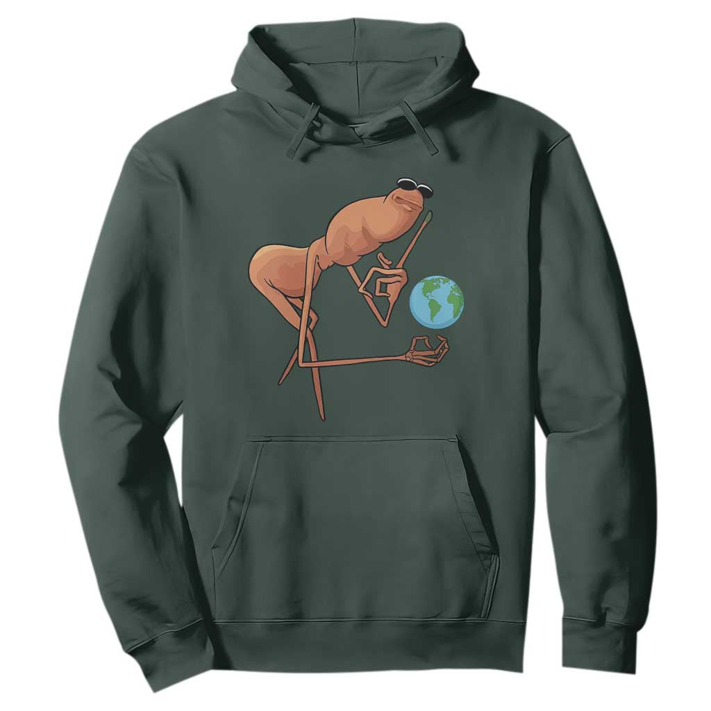 Happy Earth Day Hoodie Funny Marcus The Worm Eco Friendly