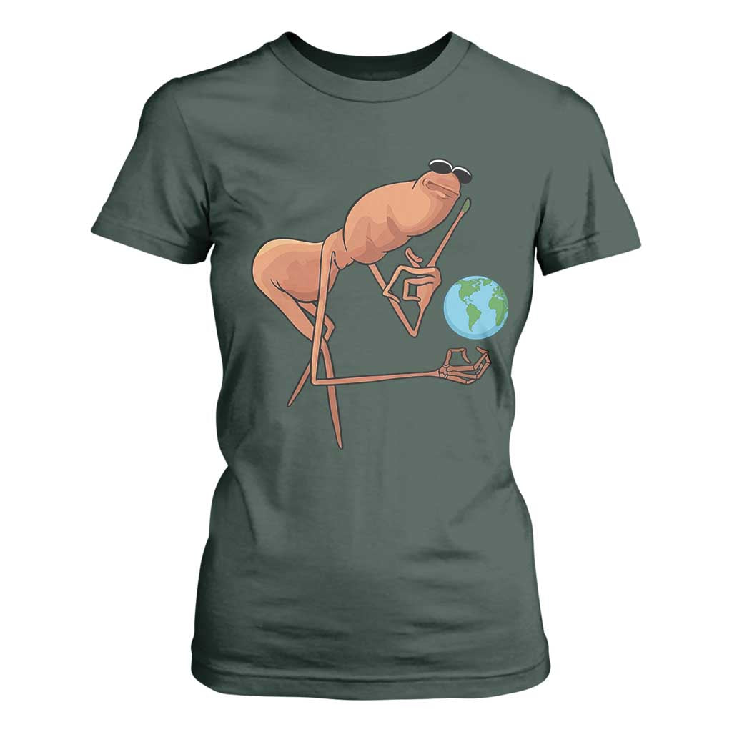 Happy Earth Day T Shirt For Women Funny Marcus The Worm Eco Friendly
