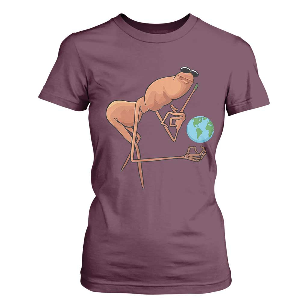 Happy Earth Day T Shirt For Women Funny Marcus The Worm Eco Friendly