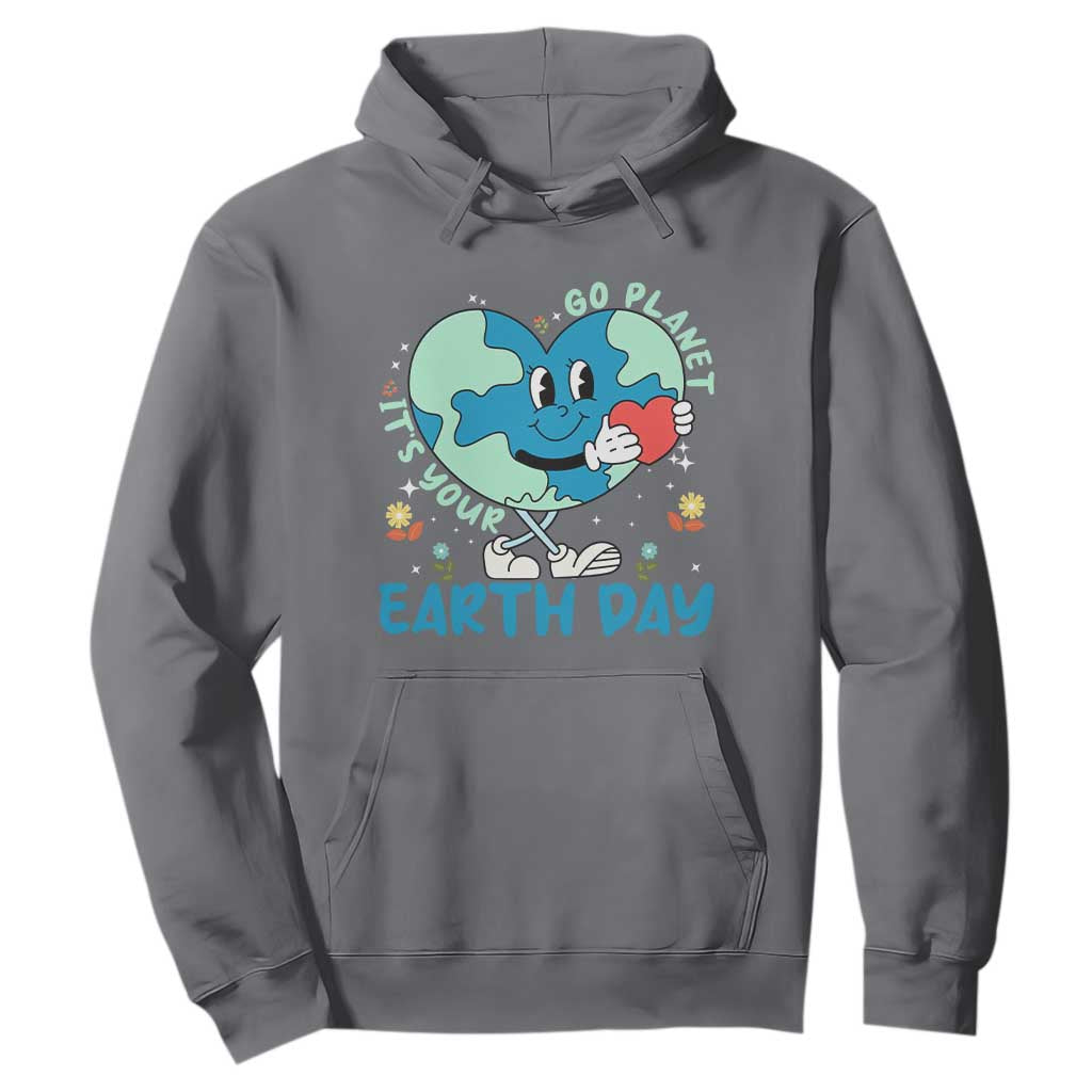 Go Planet It's Your Earth Day Hoodie Cute Nature Lover Heart Earth