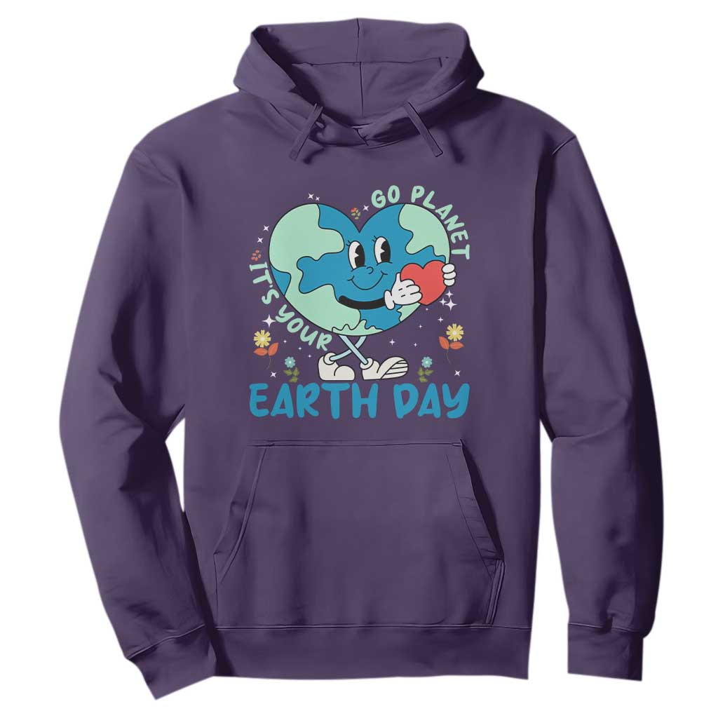 Go Planet It's Your Earth Day Hoodie Cute Nature Lover Heart Earth