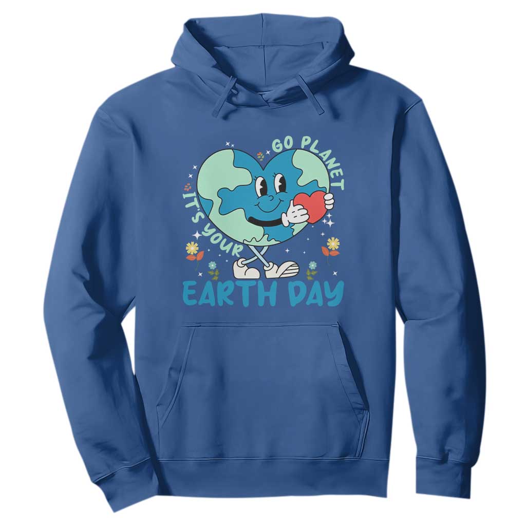 Go Planet It's Your Earth Day Hoodie Cute Nature Lover Heart Earth