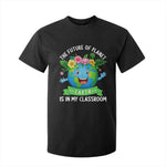 The Future Of Planet Is In My Classroom T Shirt For Kid Cute Earth with Floral Earth Day