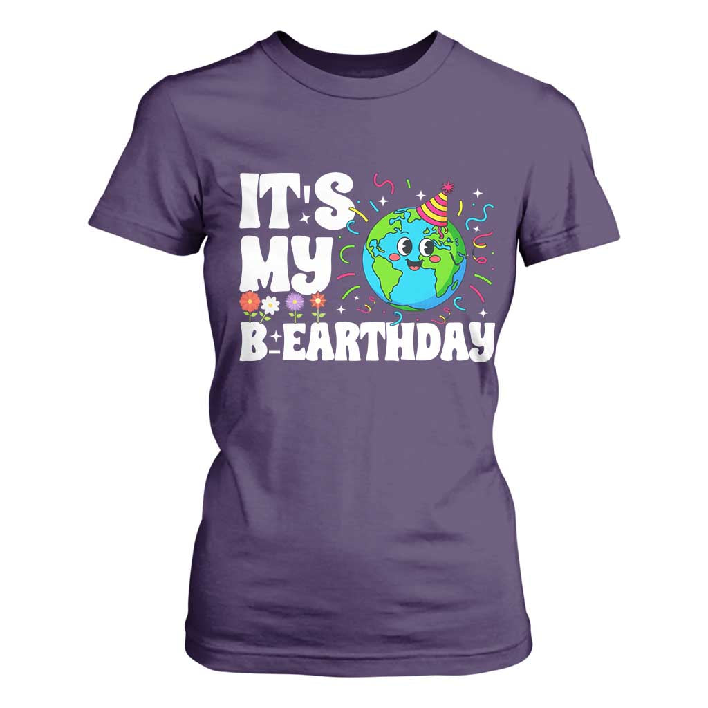 Earth Day Birthday T Shirt For Women April 22 Nature Lover Eco Birthday Party Gift