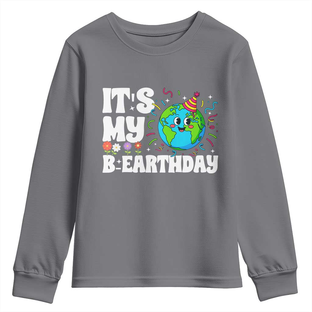 Earth Day Birthday Youth Sweatshirt April 22 Nature Lover Eco Birthday Party Gift