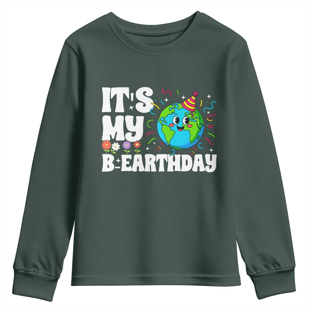 Earth Day Birthday Youth Sweatshirt April 22 Nature Lover Eco Birthday Party Gift
