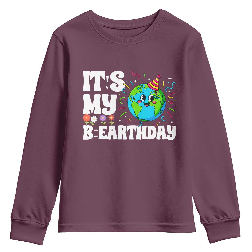 Earth Day Birthday Youth Sweatshirt April 22 Nature Lover Eco Birthday Party Gift