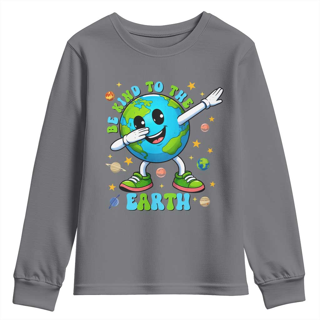 Be Kind To The Earth Youth Sweatshirt Cute Environmental Awareness Earth Day