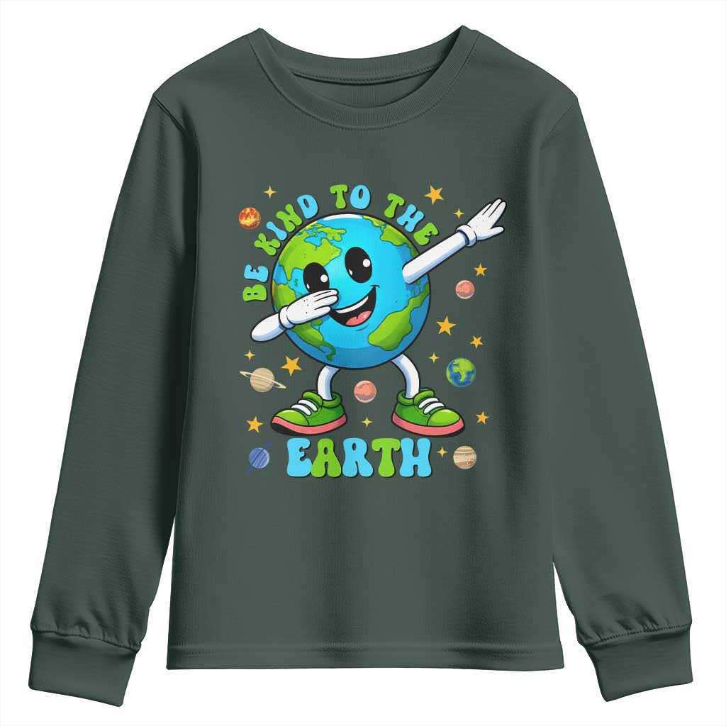 Be Kind To The Earth Youth Sweatshirt Cute Environmental Awareness Earth Day