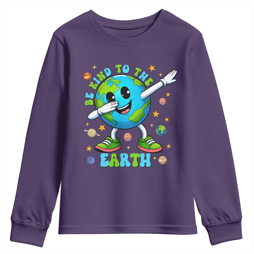 Be Kind To The Earth Youth Sweatshirt Cute Environmental Awareness Earth Day