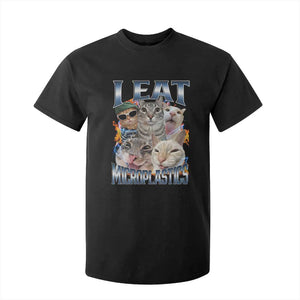 Funny Cat Meme T Shirt For Kid I Eat Microplastics - African Pride