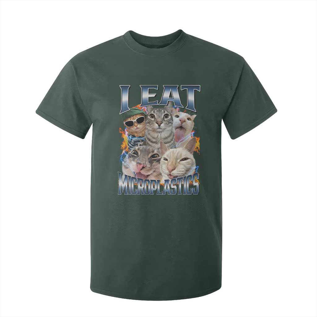 Funny Cat Meme T Shirt For Kid I Eat Microplastics - African Pride
