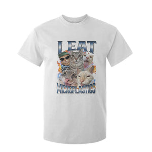 Funny Cat Meme T Shirt For Kid I Eat Microplastics - African Pride