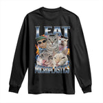 Funny Cat Meme Long Sleeve Shirt I Eat Microplastics - African Pride