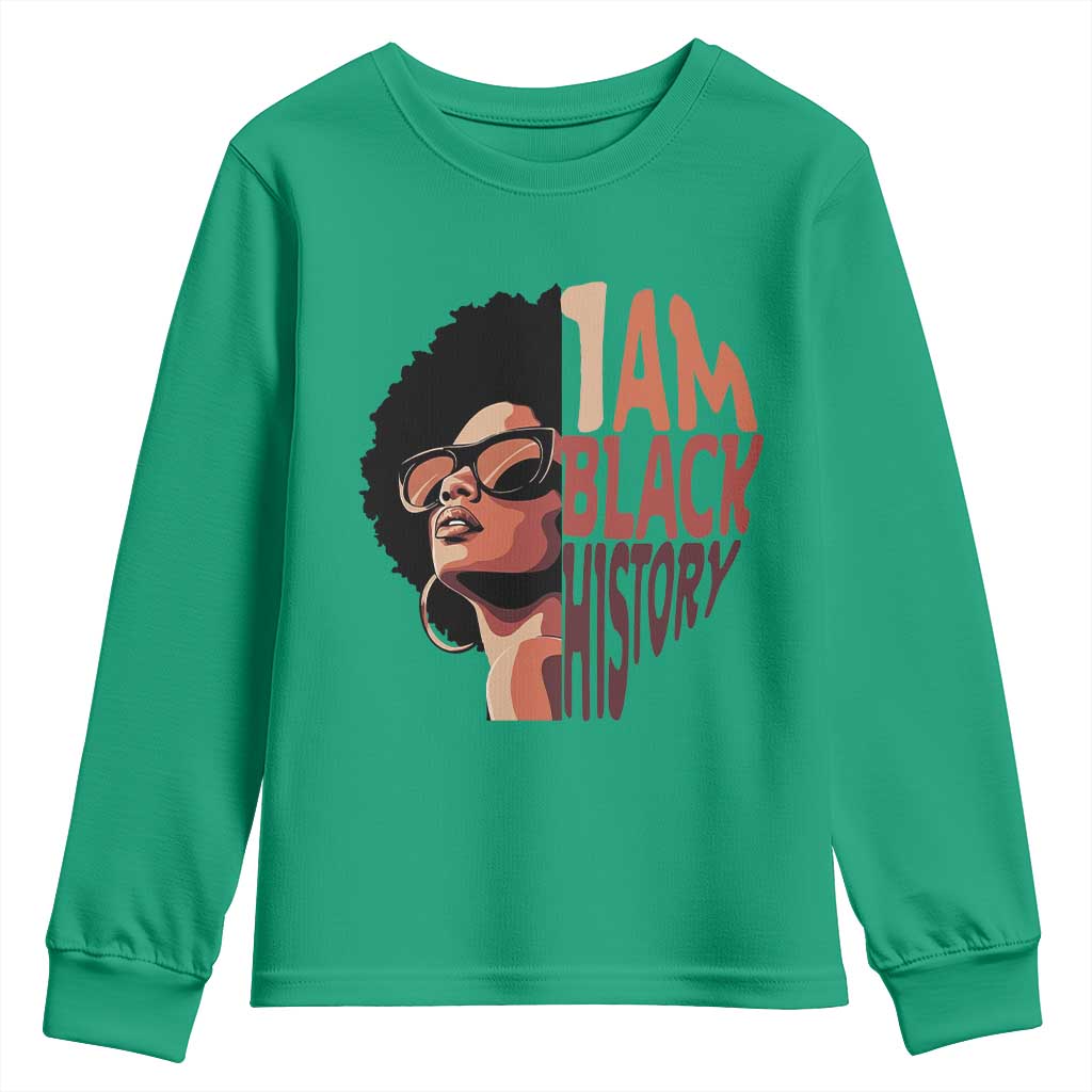 I Am Black History Youth Sweatshirt African American Pride - African Pride
