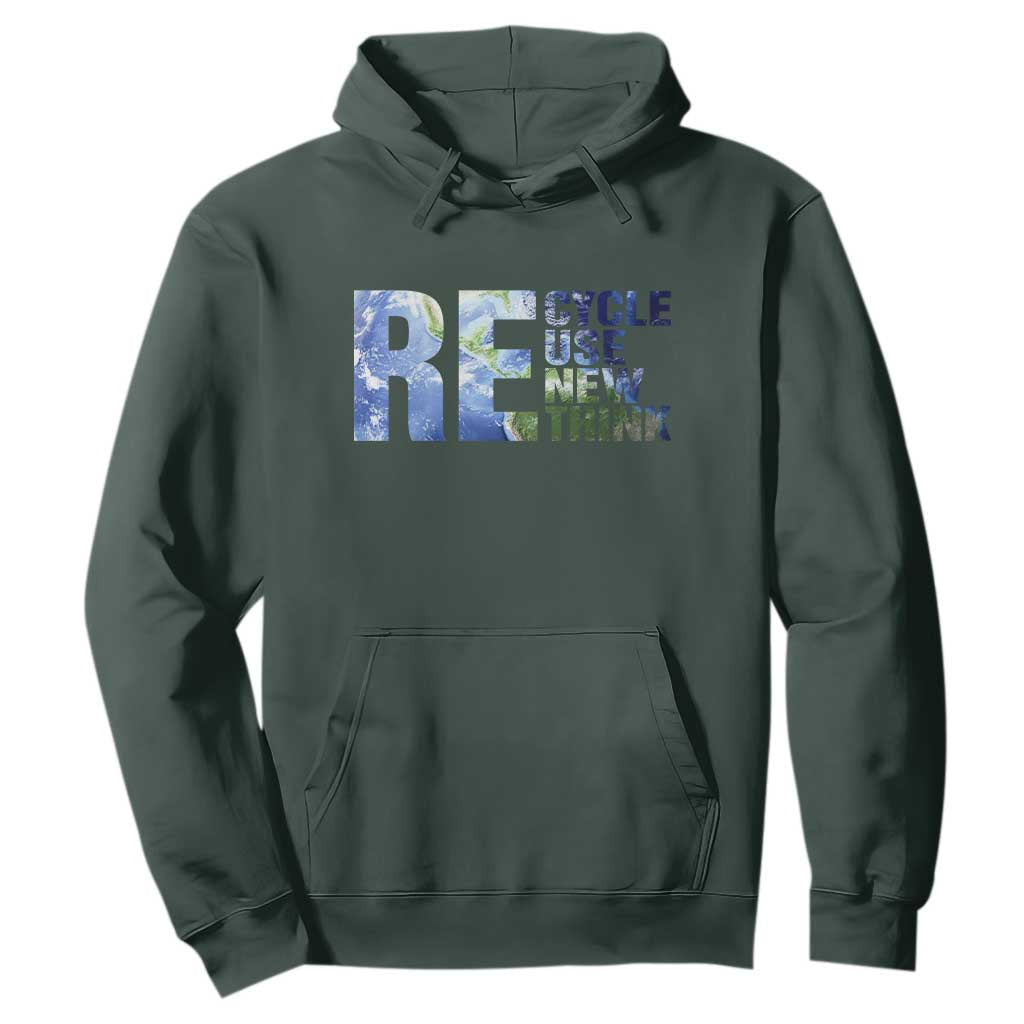 Earth Day Hoodie Recycle Reuse Renew Rethink