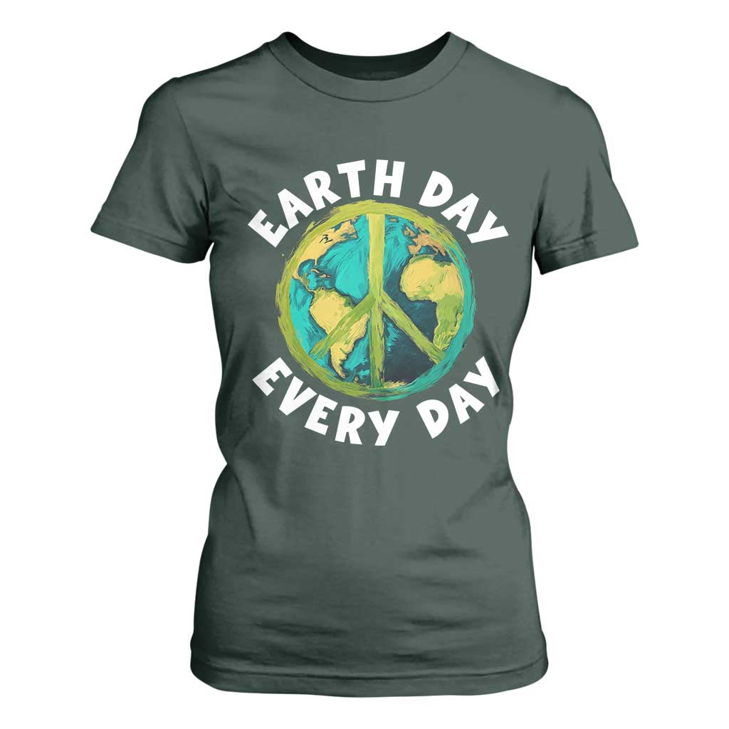 Earth Day Everyday T Shirt For Women Peace Sign Nature Lover