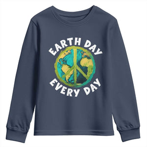 Earth Day Everyday Youth Sweatshirt Peace Sign Nature Lover