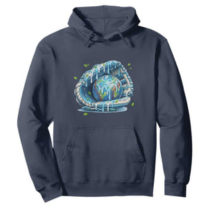 Earth Day Hoodie Funny Baseball Ice Cream Drip Glove Eco Friendly