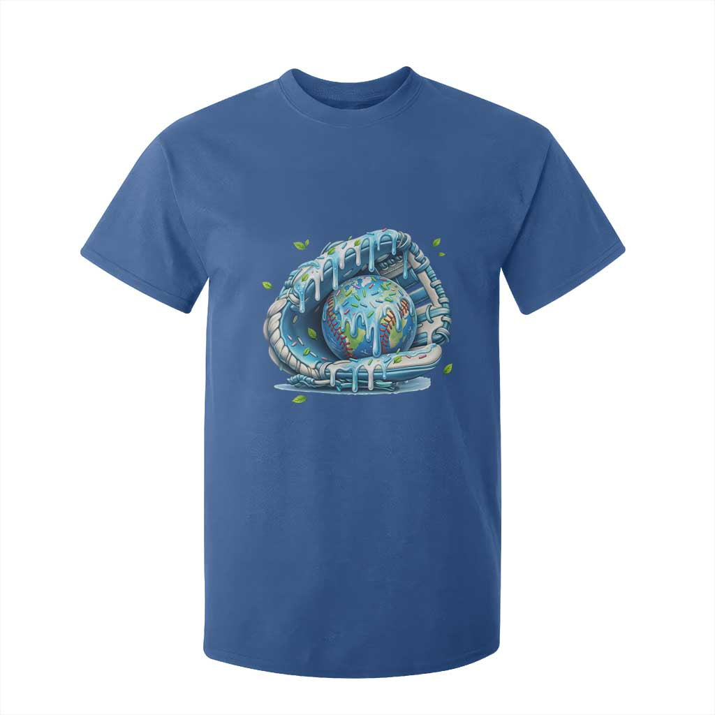 Earth Day T Shirt For Kid Funny Baseball Ice Cream Drip Glove Eco Friendly