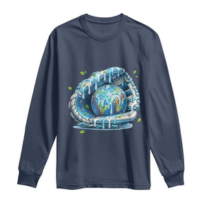 Earth Day Long Sleeve Shirt Funny Baseball Ice Cream Drip Glove Eco Friendly