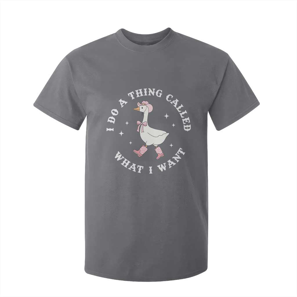 Western Cowgirl Silly Goose Meme T Shirt For Kid I Do A Thing Called What I Want - African Pride