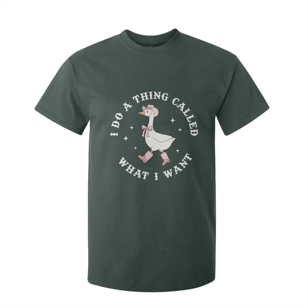 Western Cowgirl Silly Goose Meme T Shirt For Kid I Do A Thing Called What I Want - African Pride