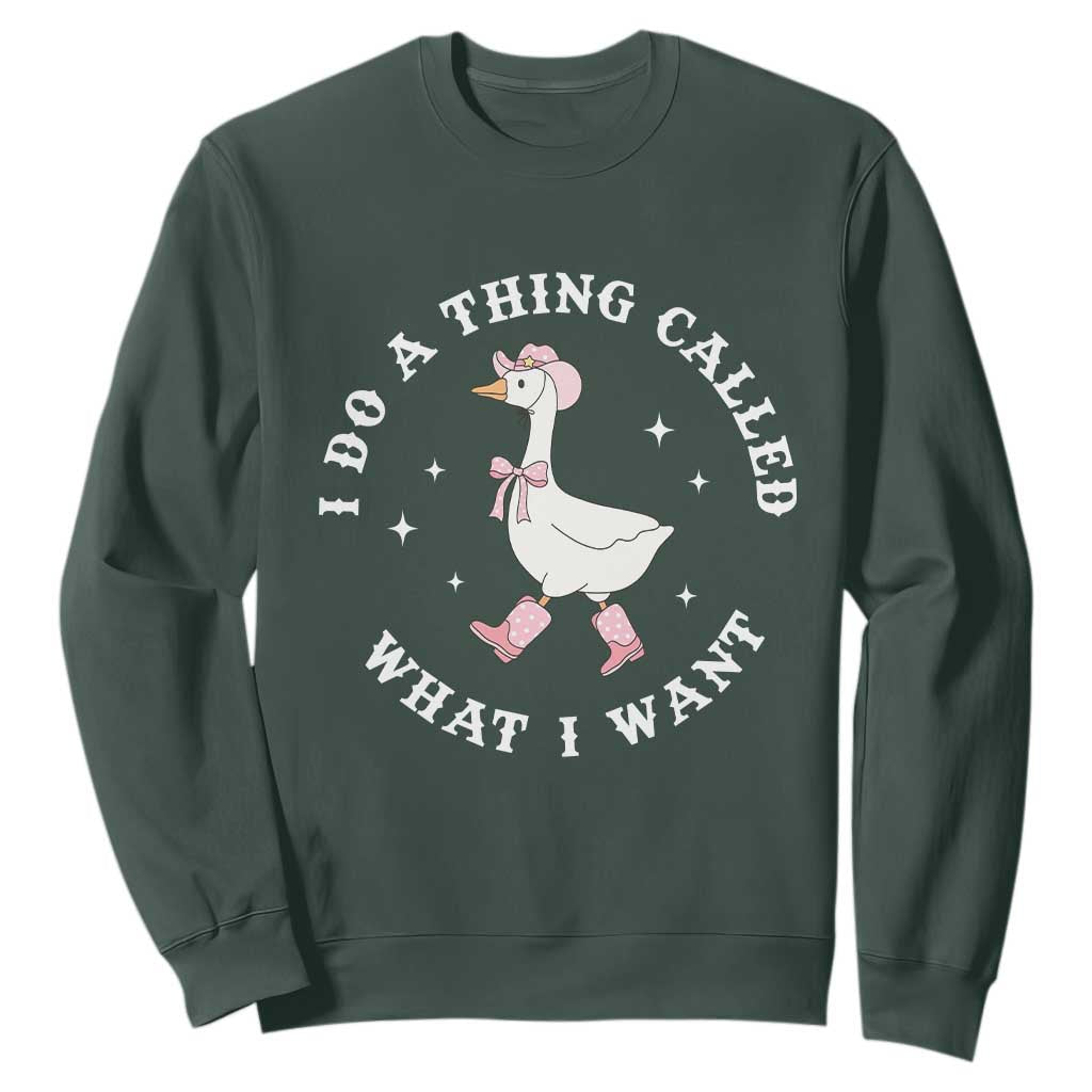 Western Cowgirl Silly Goose Meme Sweatshirt I Do A Thing Called What I Want - African Pride