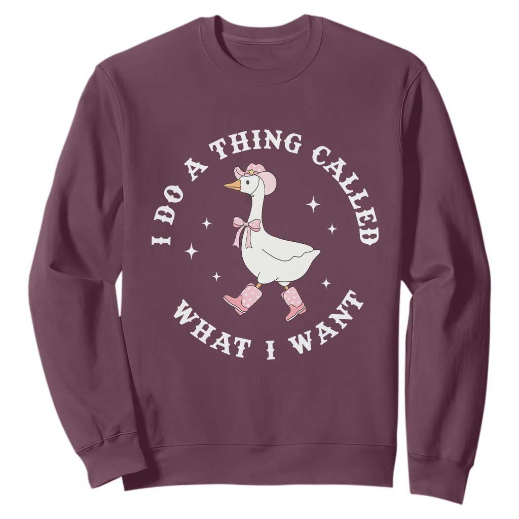 Western Cowgirl Silly Goose Meme Sweatshirt I Do A Thing Called What I Want - African Pride