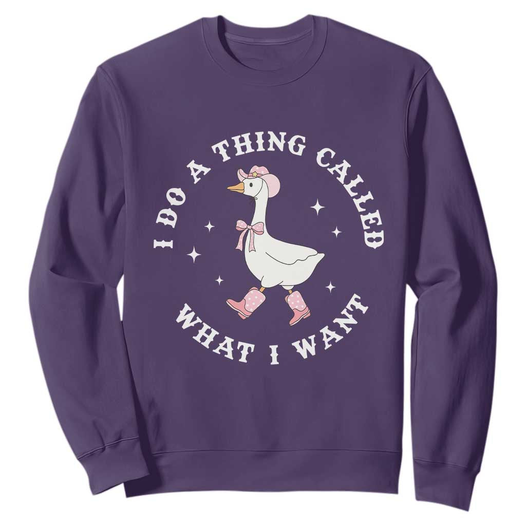 Western Cowgirl Silly Goose Meme Sweatshirt I Do A Thing Called What I Want - African Pride