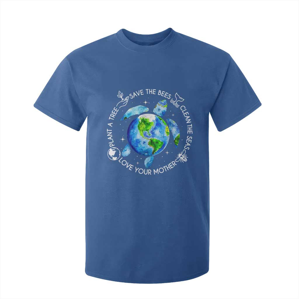 Earth Day Sea Turtle T Shirt For Kid Save Bees Plant Trees Clean Seas Environmentalist