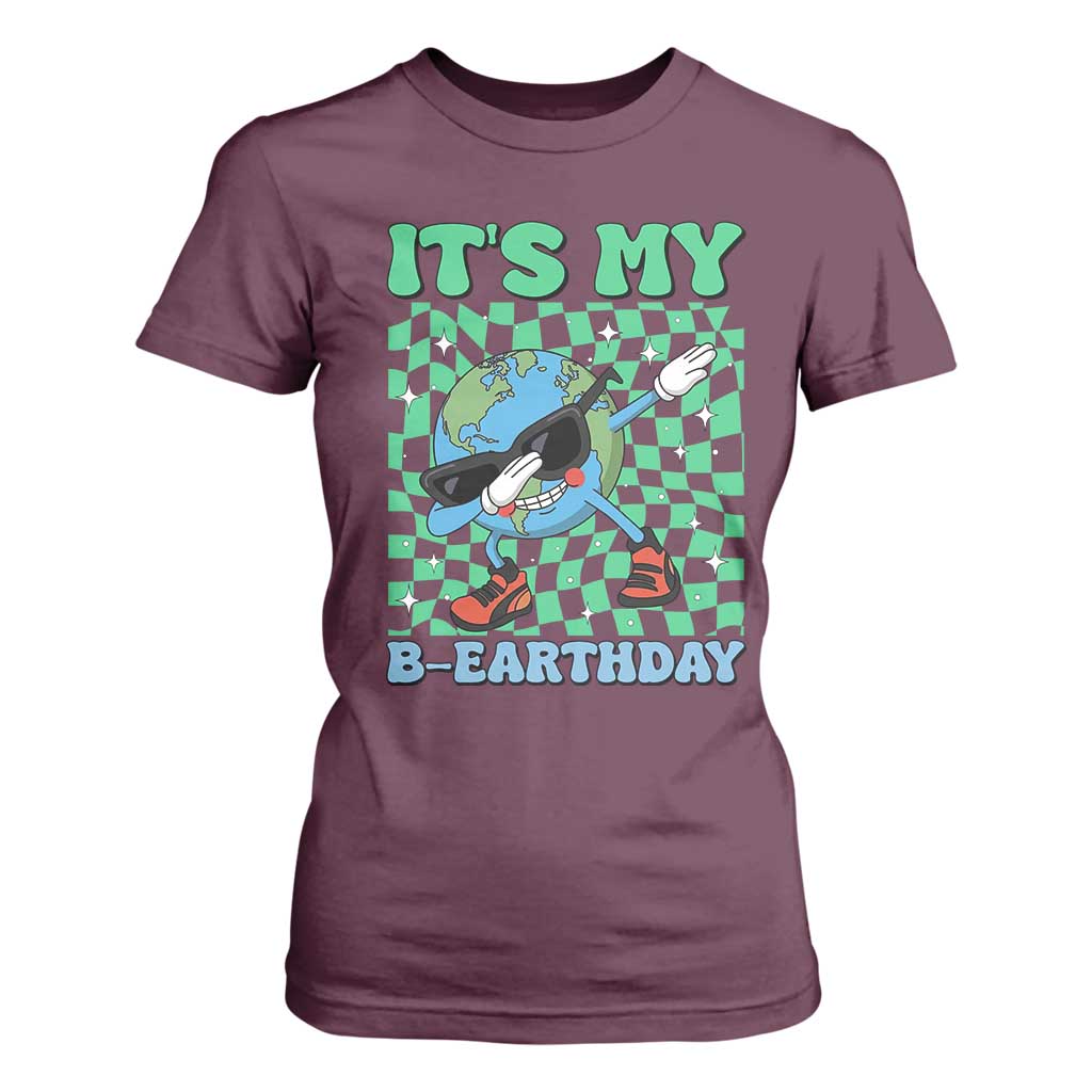 Funny Earth Day T Shirt For Women Its My B-Earthday