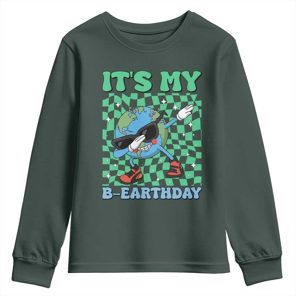 Funny Earth Day Youth Sweatshirt Its My B-Earthday