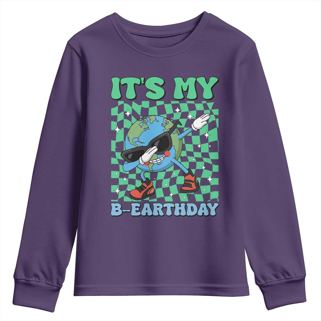 Funny Earth Day Youth Sweatshirt Its My B-Earthday