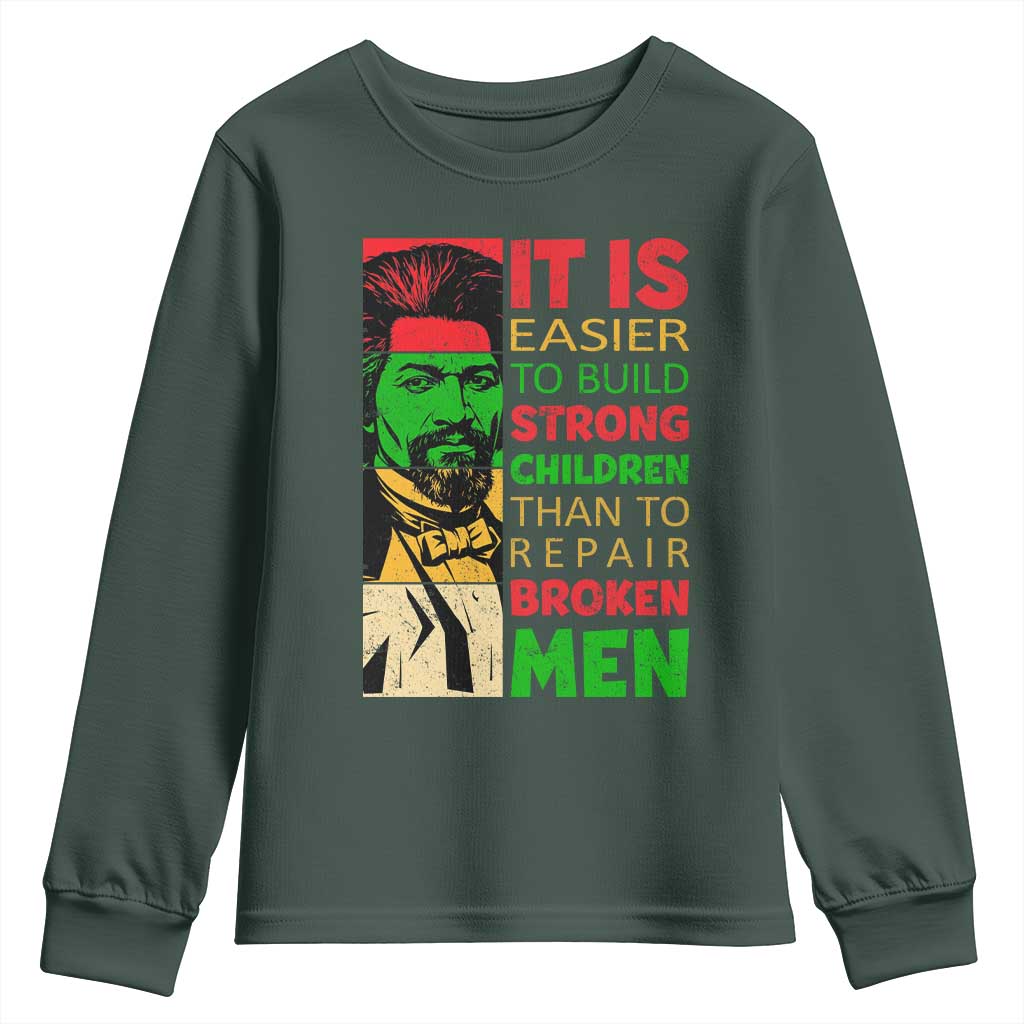 Frederick Douglass Pride Quote Youth Sweatshirt Black History Month - African Pride