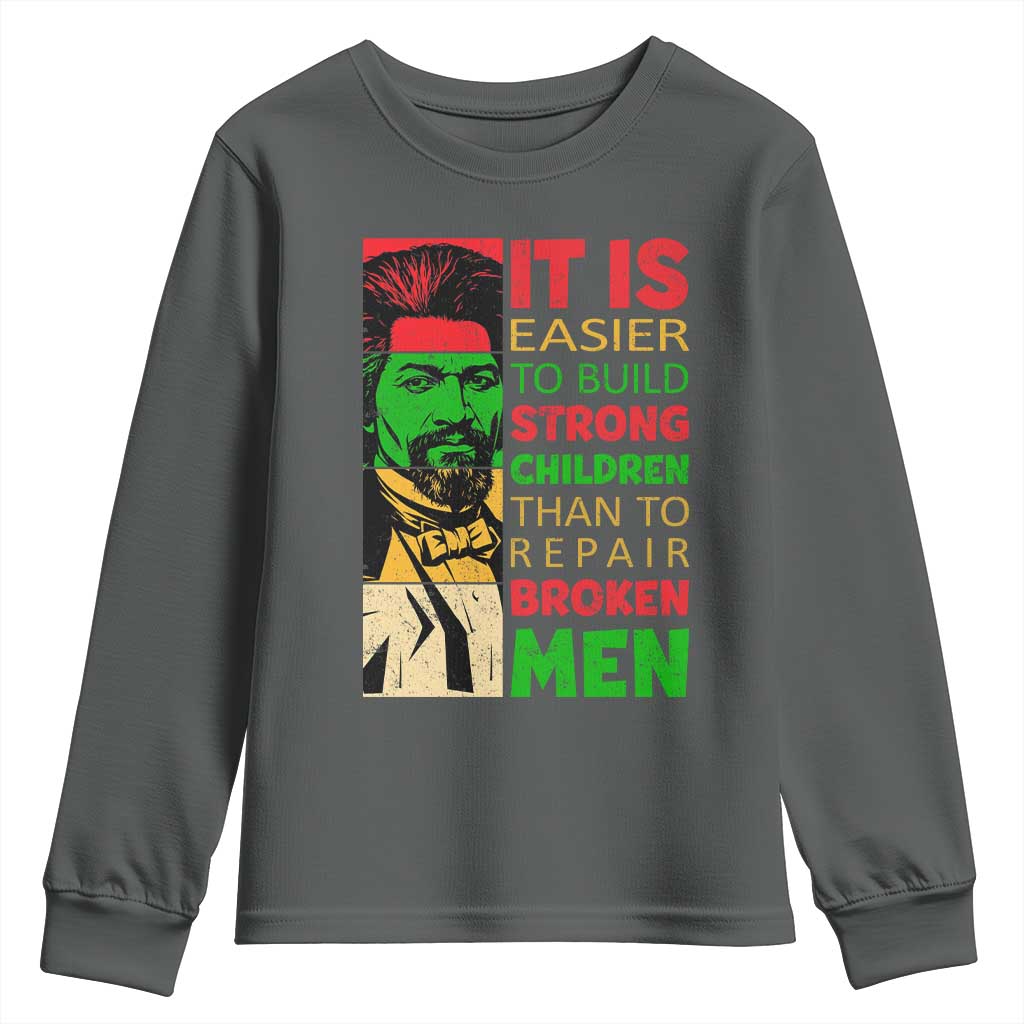 Frederick Douglass Pride Quote Youth Sweatshirt Black History Month - African Pride