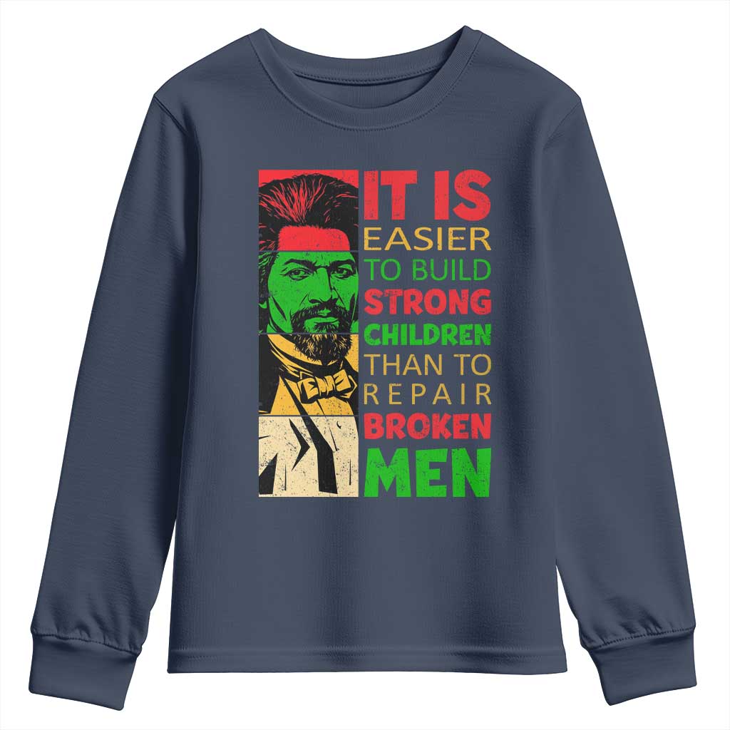 Frederick Douglass Pride Quote Youth Sweatshirt Black History Month - African Pride