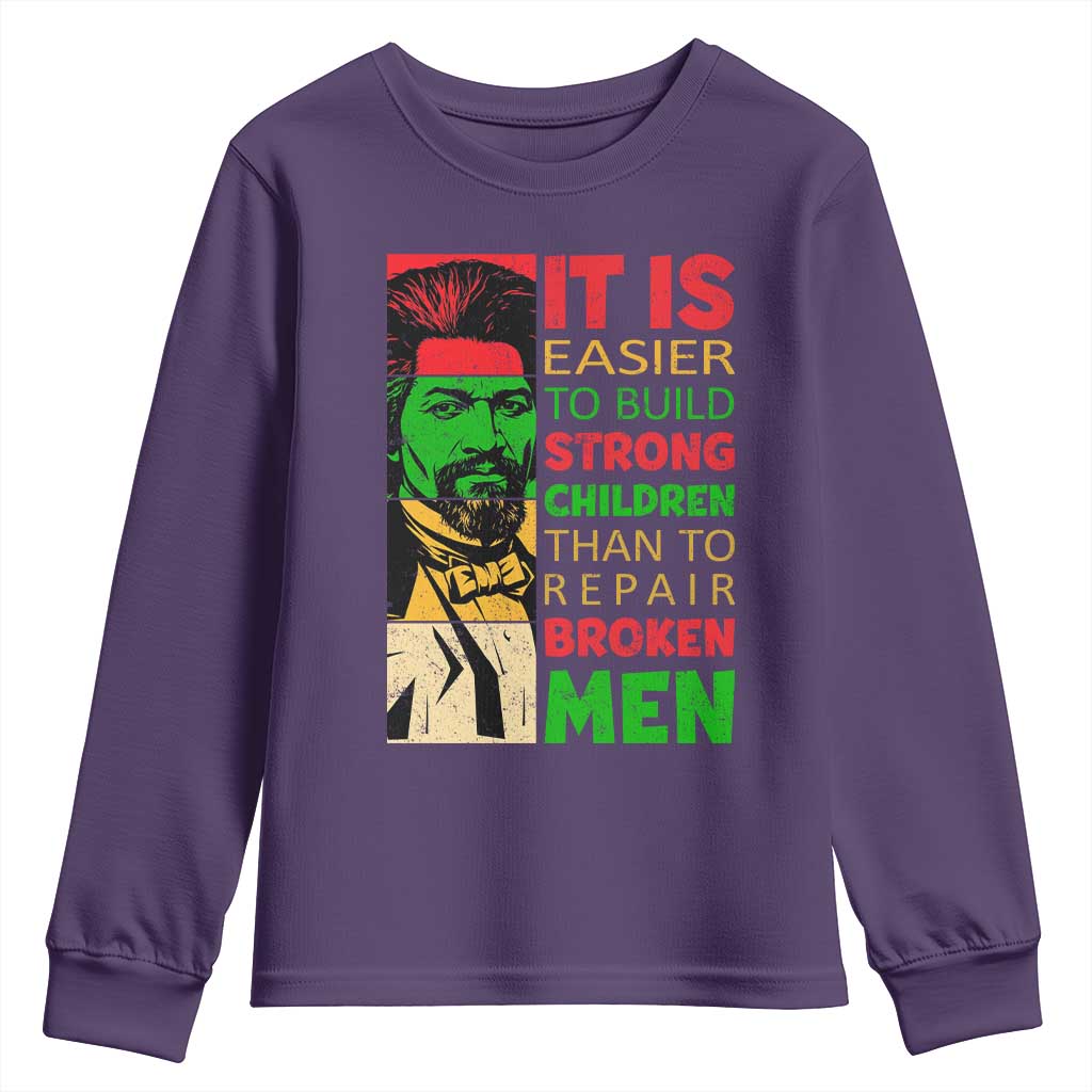 Frederick Douglass Pride Quote Youth Sweatshirt Black History Month - African Pride