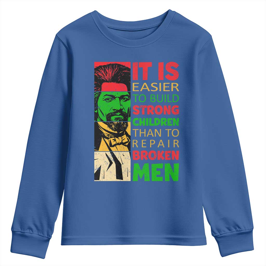 Frederick Douglass Pride Quote Youth Sweatshirt Black History Month - African Pride