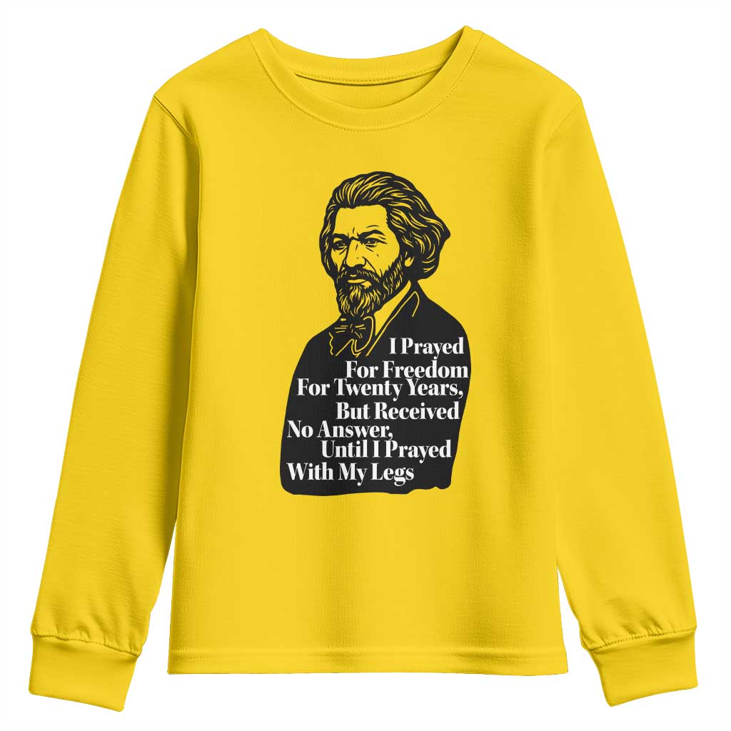 Frederick Douglass Inspirational Quote Youth Sweatshirt Black History Month