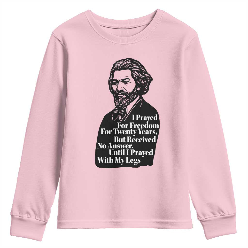 Frederick Douglass Inspirational Quote Youth Sweatshirt Black History Month