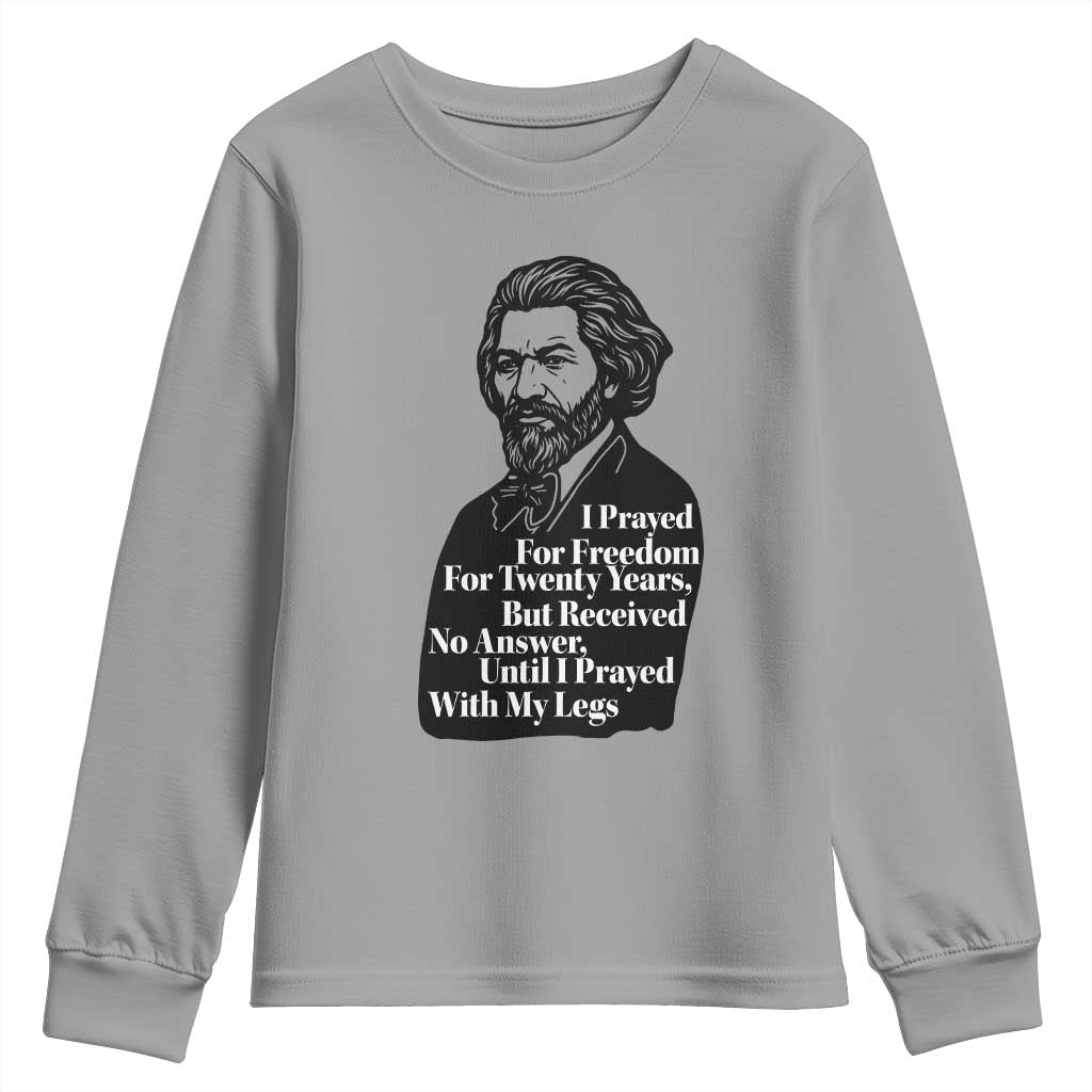 Frederick Douglass Inspirational Quote Youth Sweatshirt Black History Month