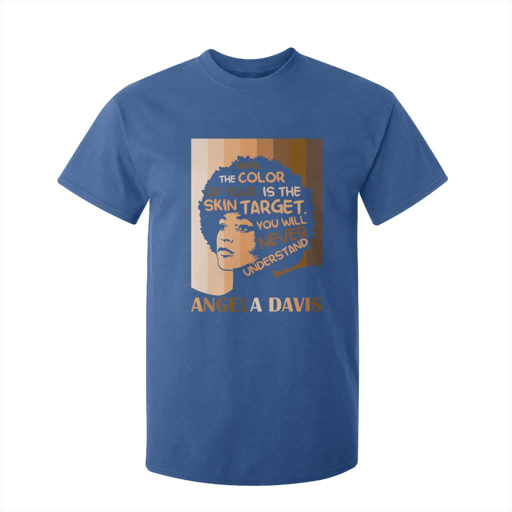Angela Davis Inspirational Quote T Shirt For Kid Black Pride Melanin - African Pride