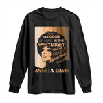 Angela Davis Inspirational Quote Long Sleeve Shirt Black Pride Melanin - African Pride