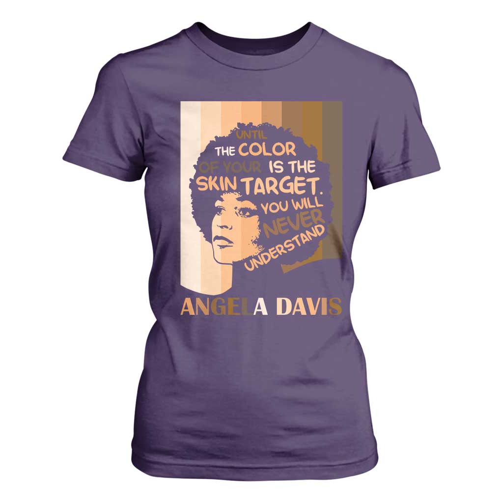 Angela Davis Inspirational Quote T Shirt For Women Black Pride Melanin - African Pride