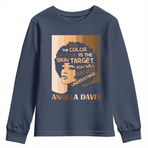 Angela Davis Inspirational Quote Youth Sweatshirt Black Pride Melanin - African Pride