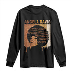 Angela Davis Quote Long Sleeve Shirt I Am No Longer Accepting The Things I Cannot Change - African Pride