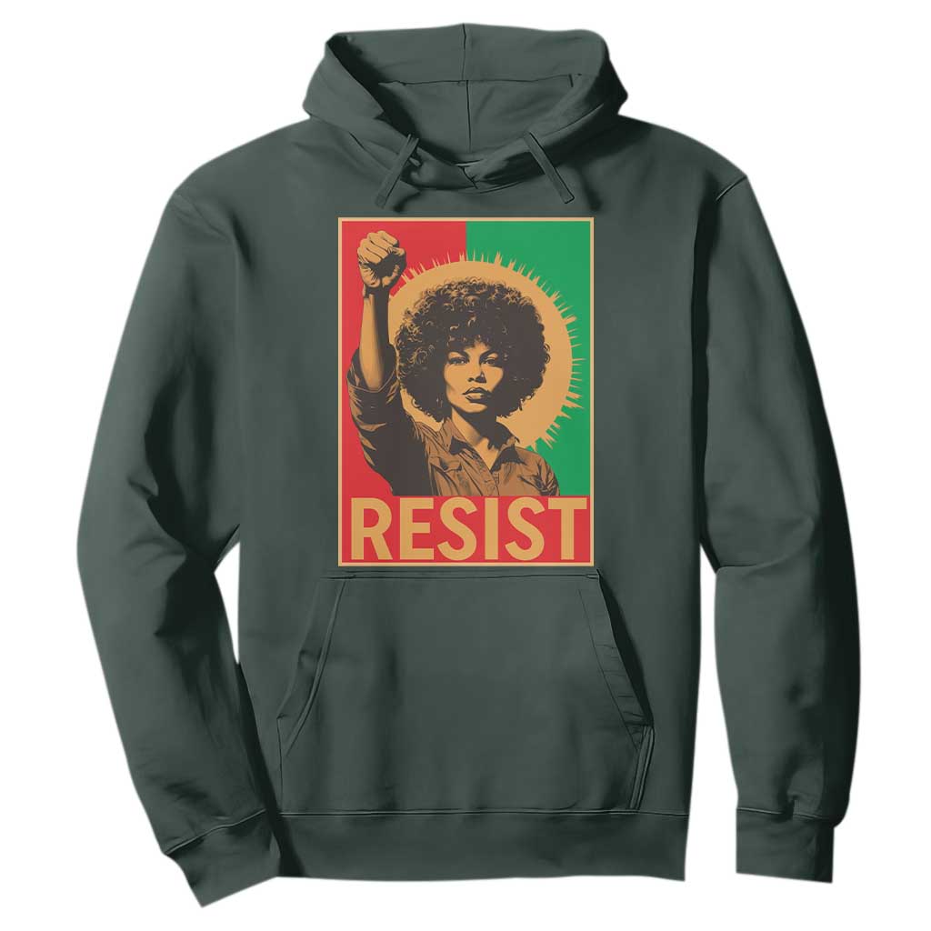 Angela Davis Hoodie Political Protest Resist Civil Rights Freedom - African Pride