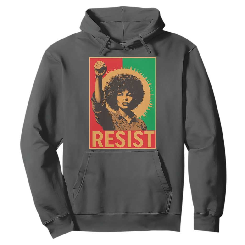 Angela Davis Hoodie Political Protest Resist Civil Rights Freedom - African Pride