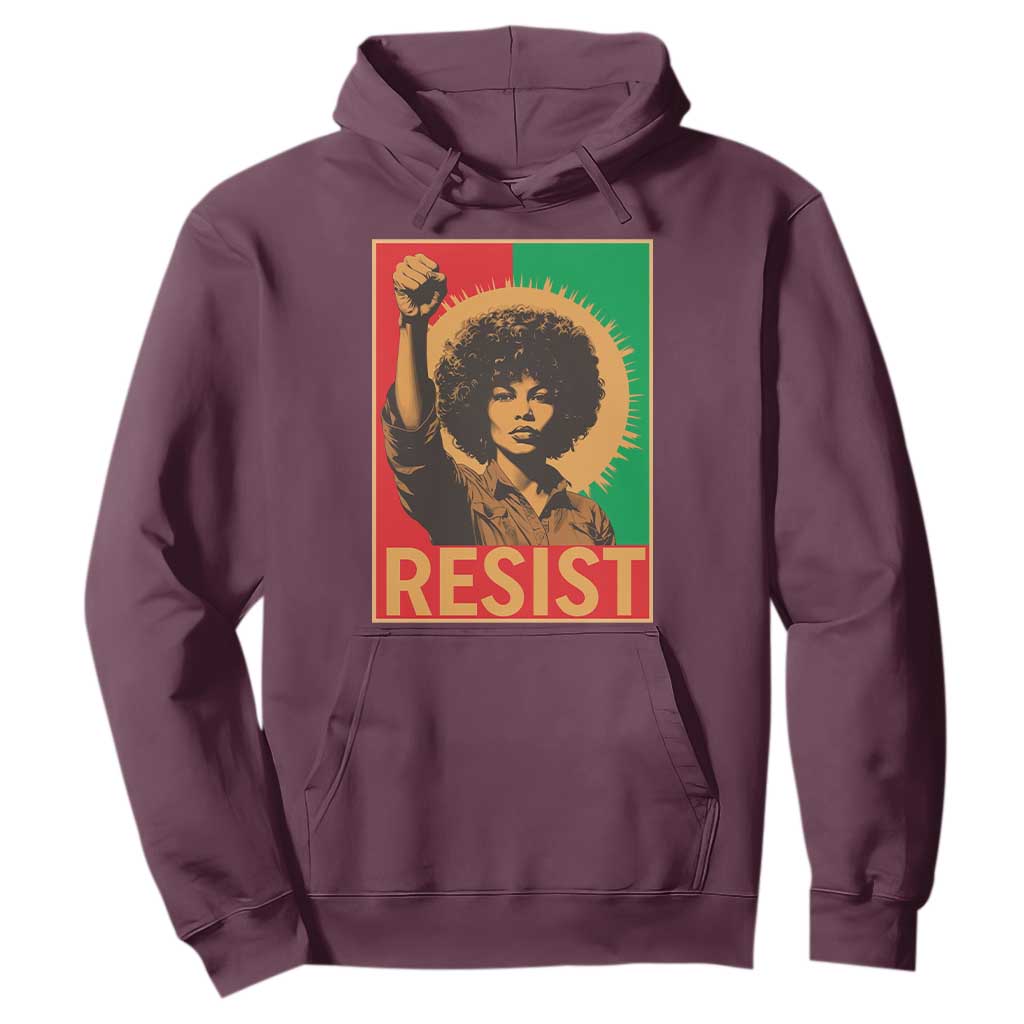 Angela Davis Hoodie Political Protest Resist Civil Rights Freedom - African Pride